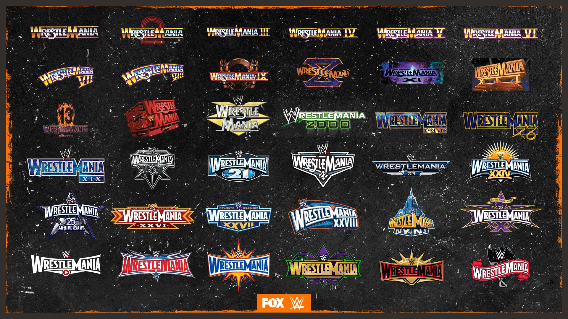 WWE WrestleMania  Logos for:Slam.Saurus
