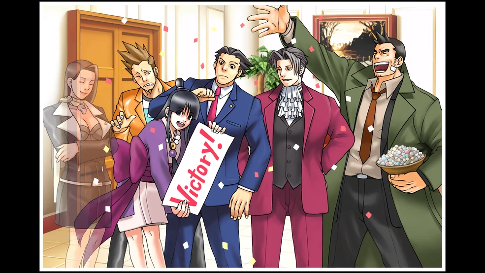 Ace Attorney credits themes