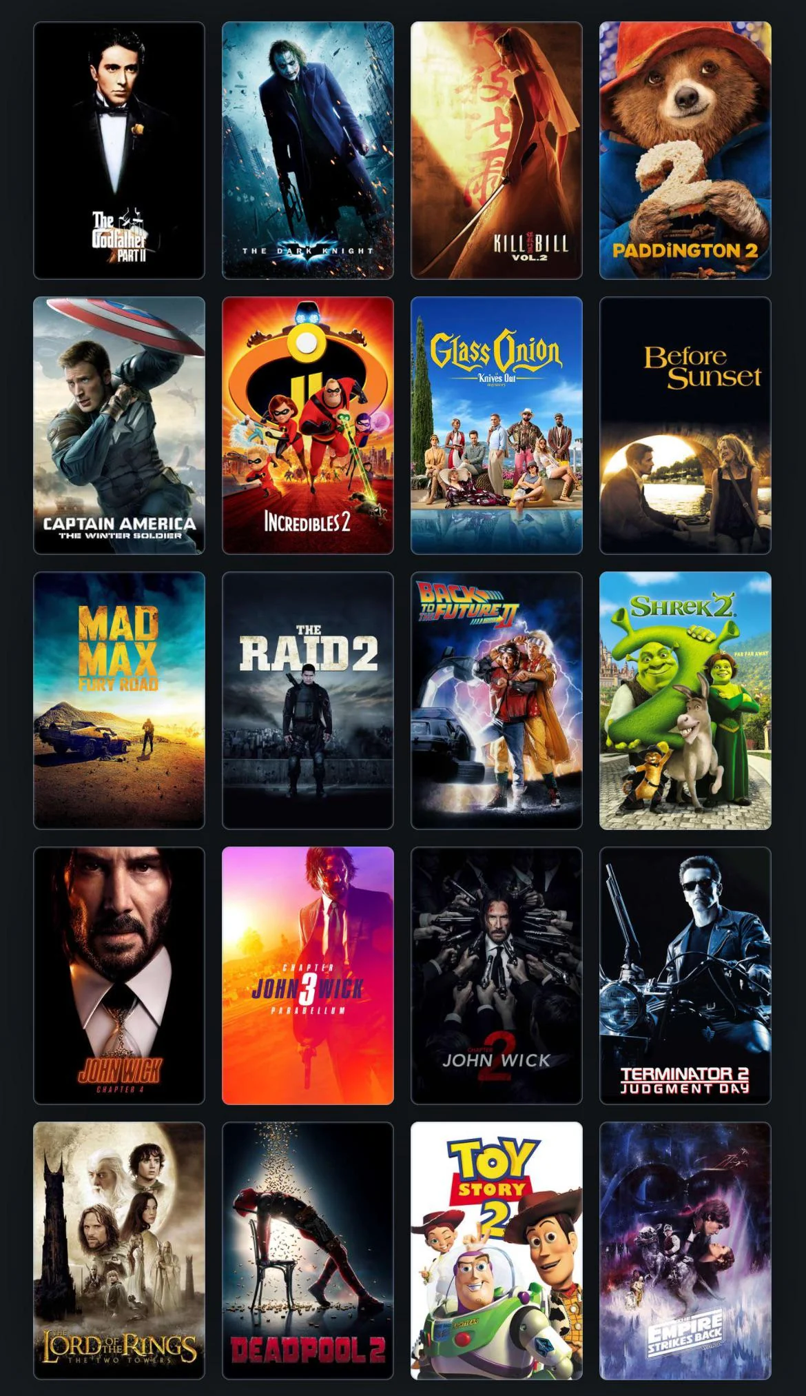 Best Movie Sequels Tournament