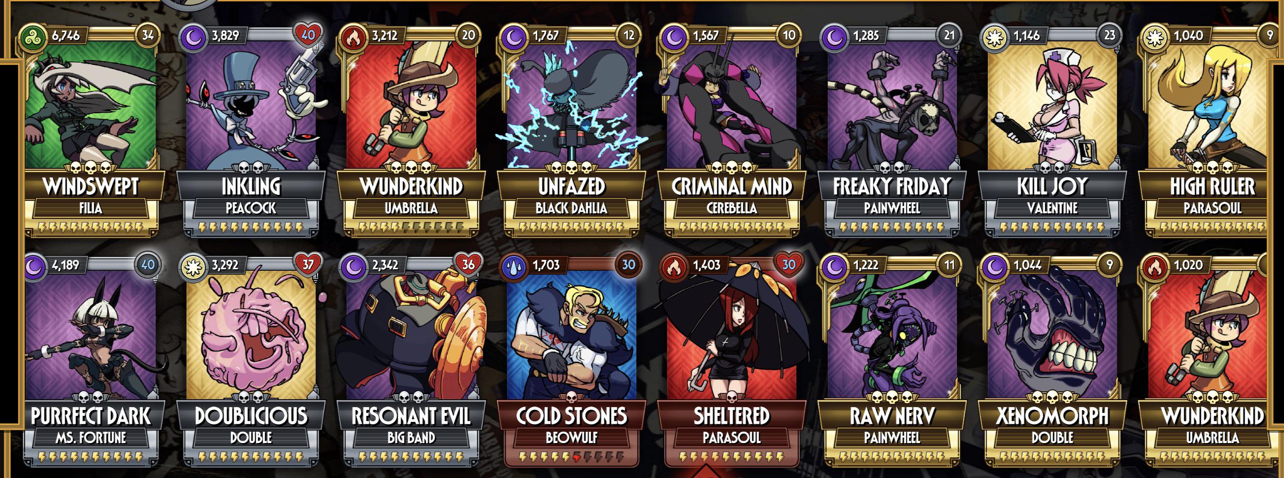 Skullgirl Charecters (WIP)