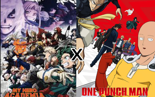 My hero academia and one punch man cross play 2v2