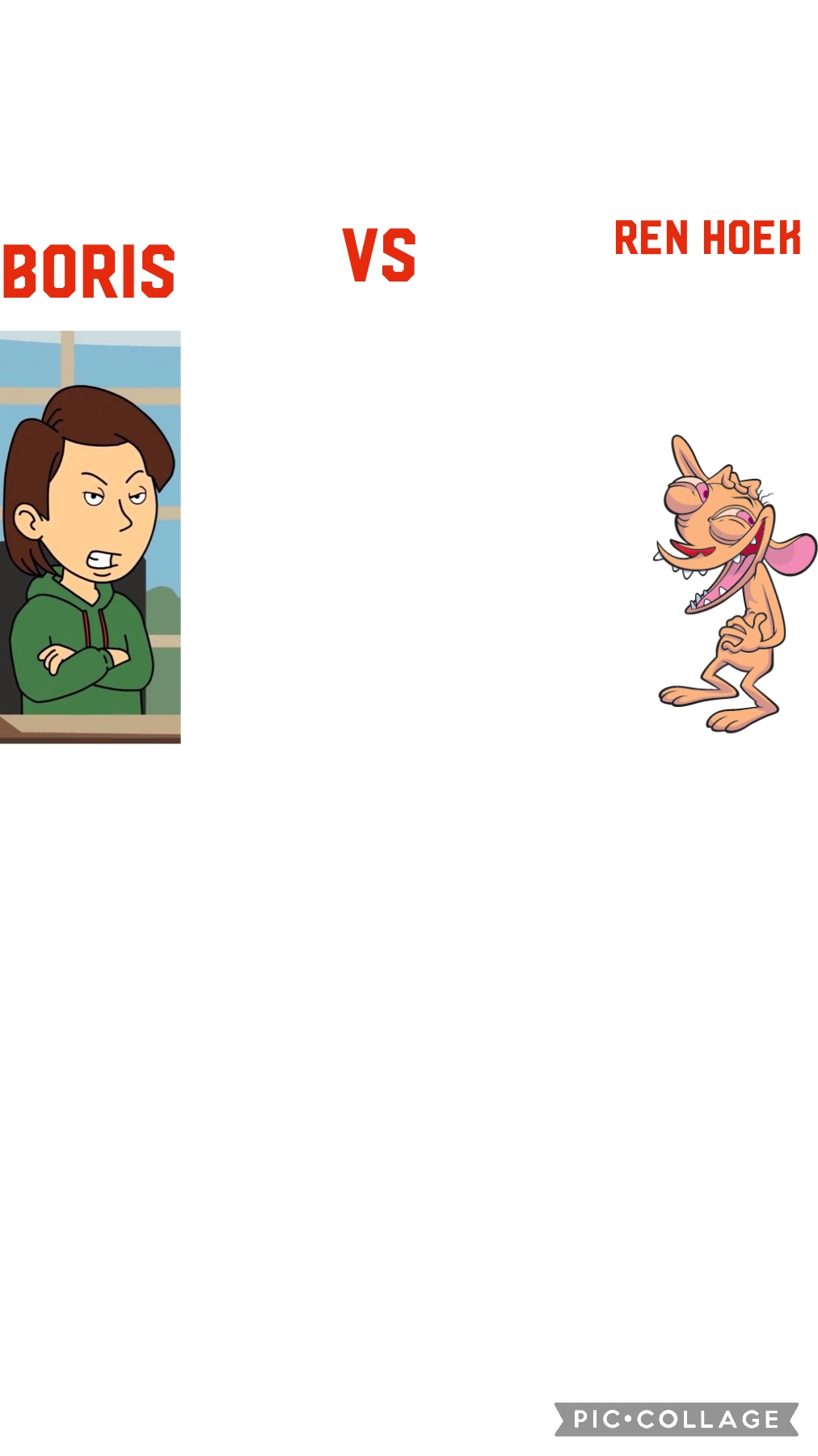 Boris(Vyond/Goanimate,It Saac) vs Ren Hoek