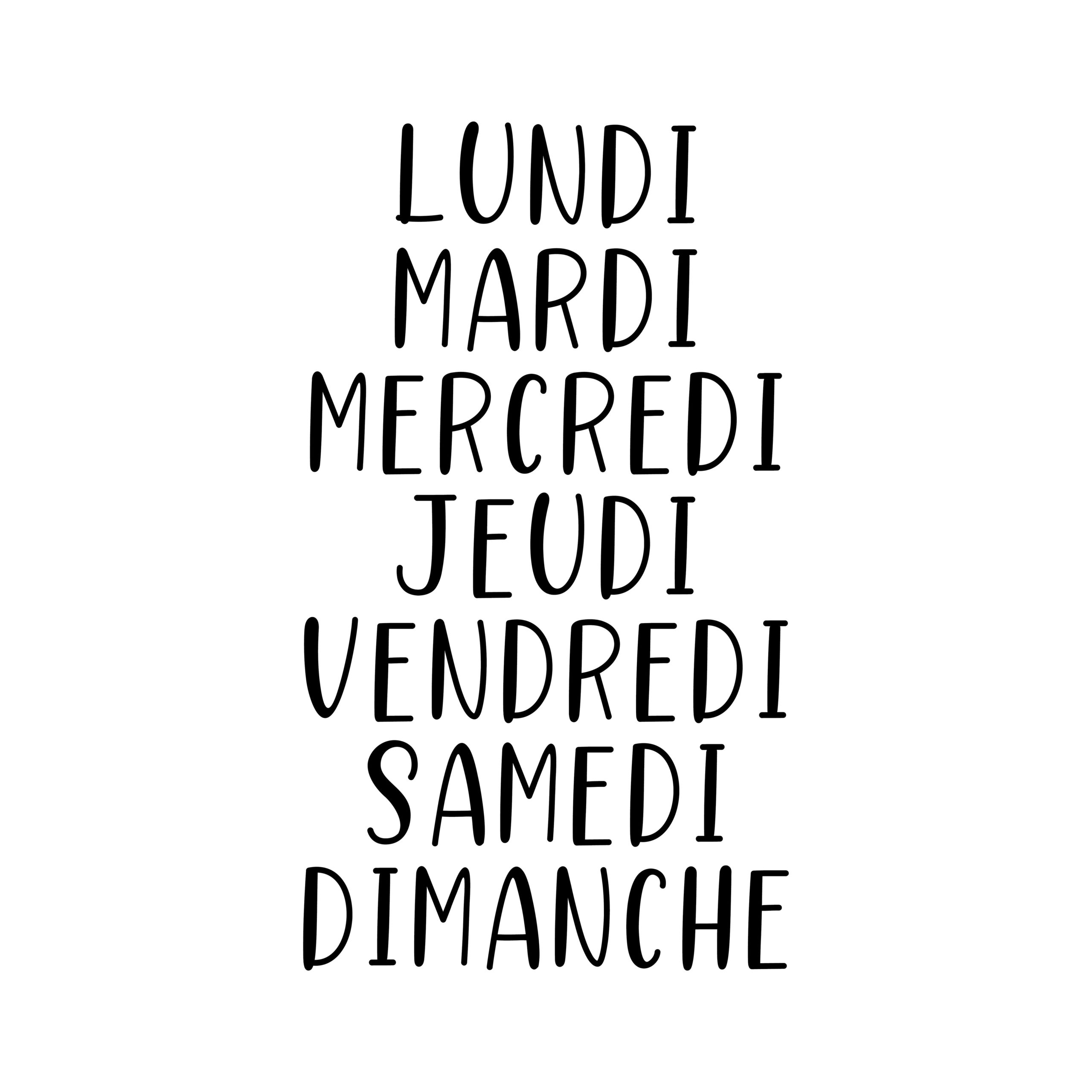 jour de la semaine