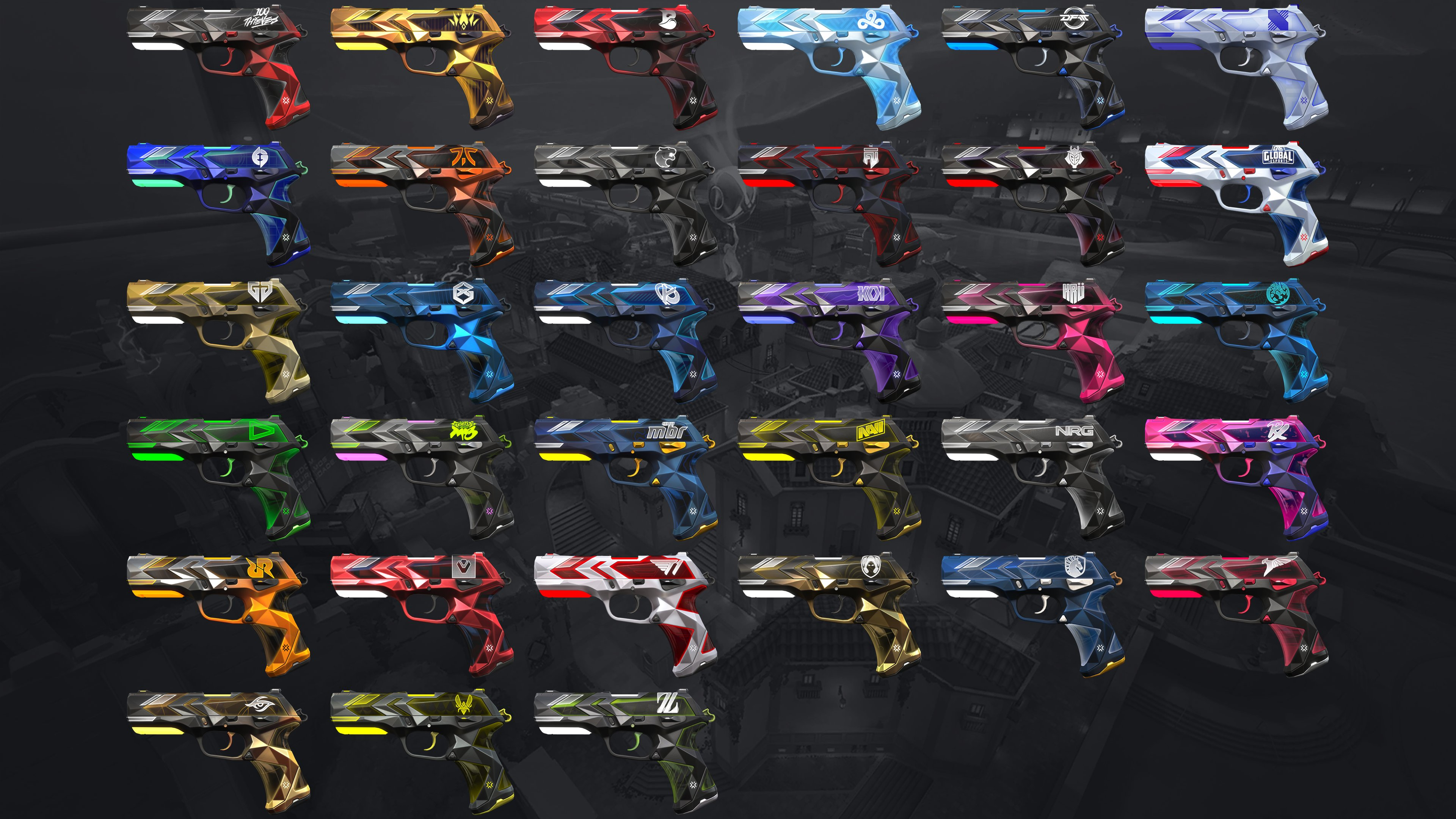 Valorant All VCT Classic Skins 2024