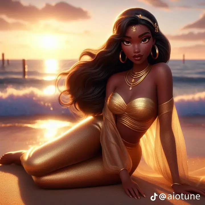 Princesse Disney a la plage