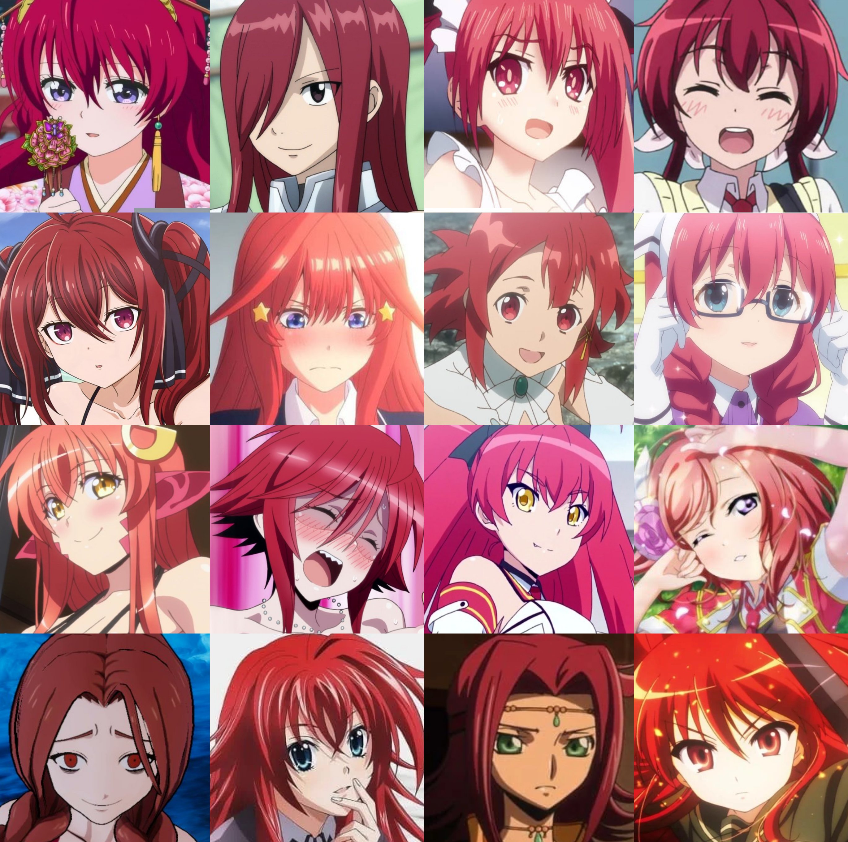 Redheads anime Waifus