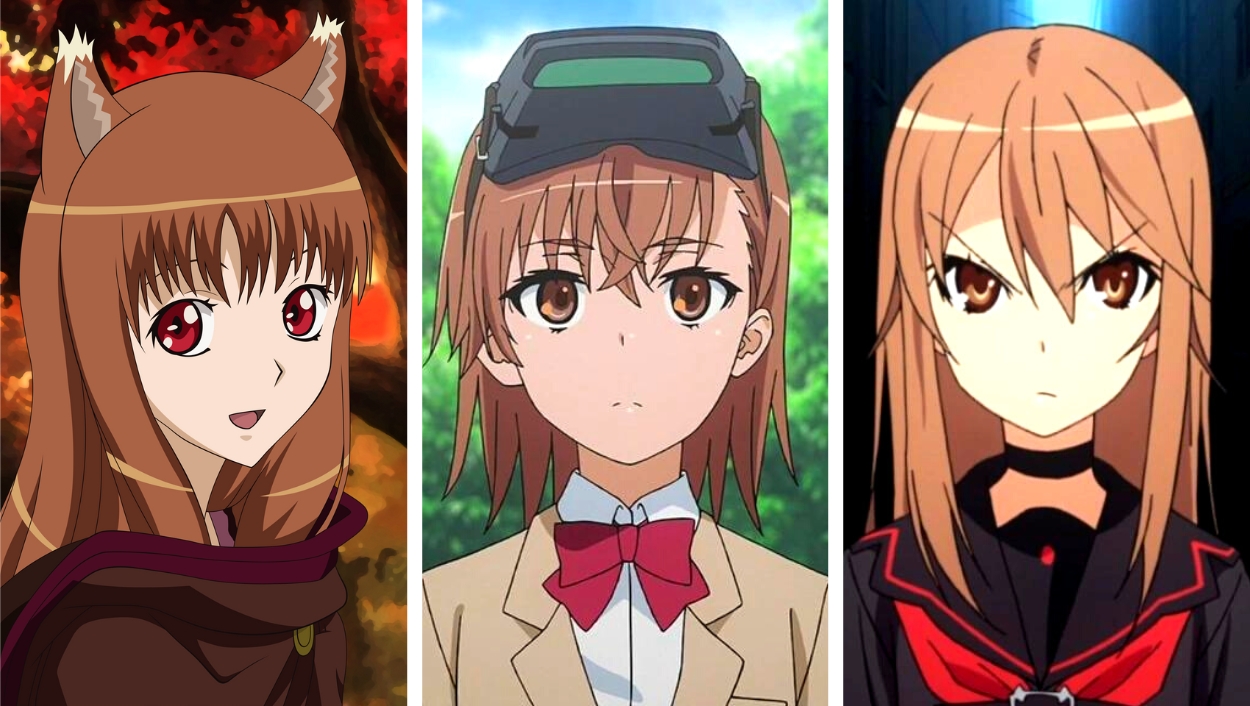 Brown/Orange hair anime Waifus