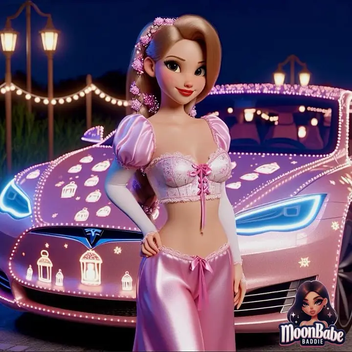 Princesse sexy et voiture