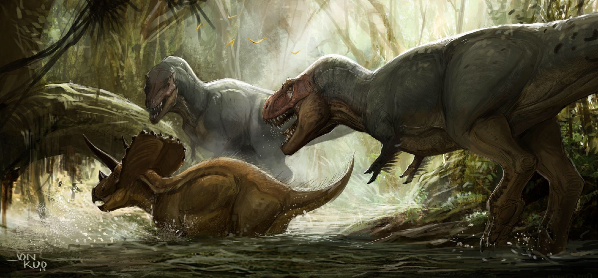 dinosaurs battle(non-avian dinosaurs)