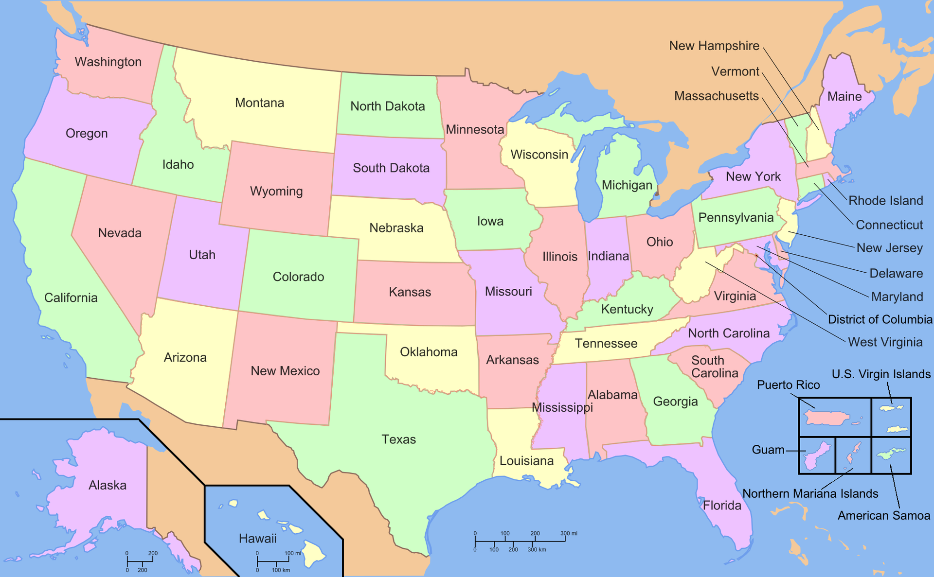 STATES OF THE UNITED STATES OF AMERICA