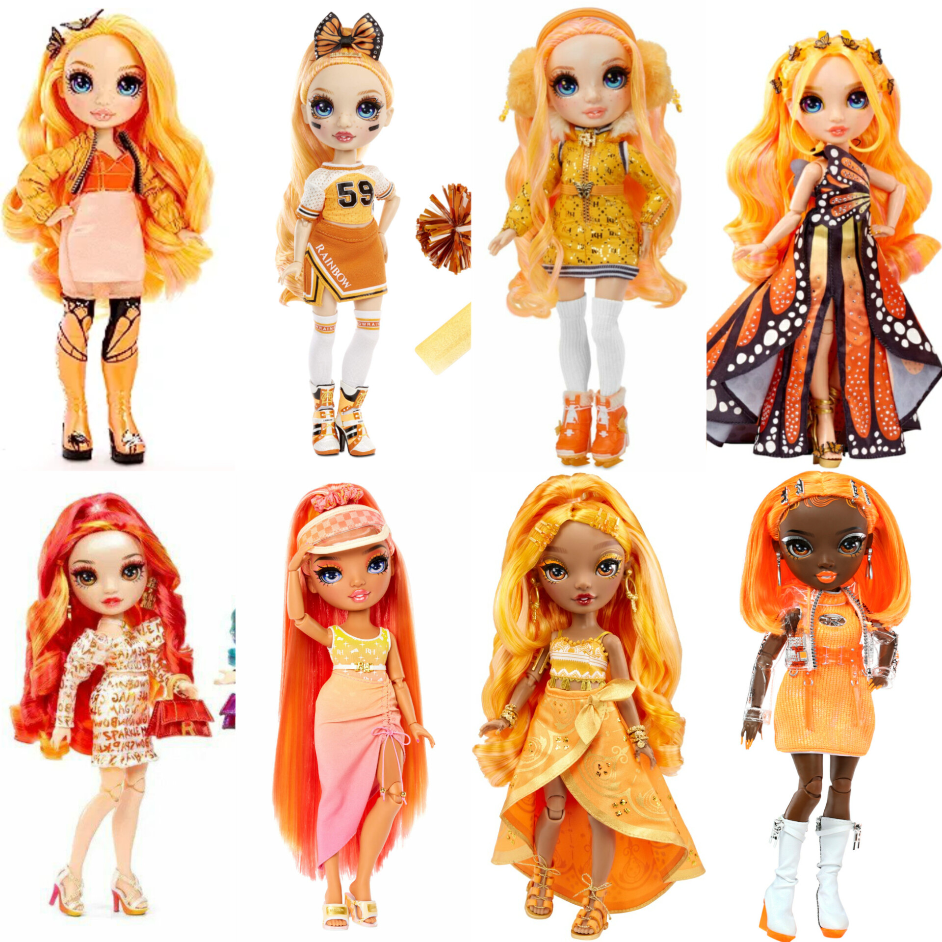 Orange Rainbow High Dolls