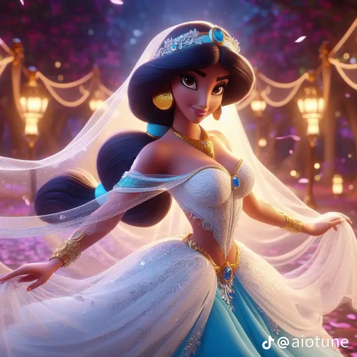 Princesse Disney en robe de mariée