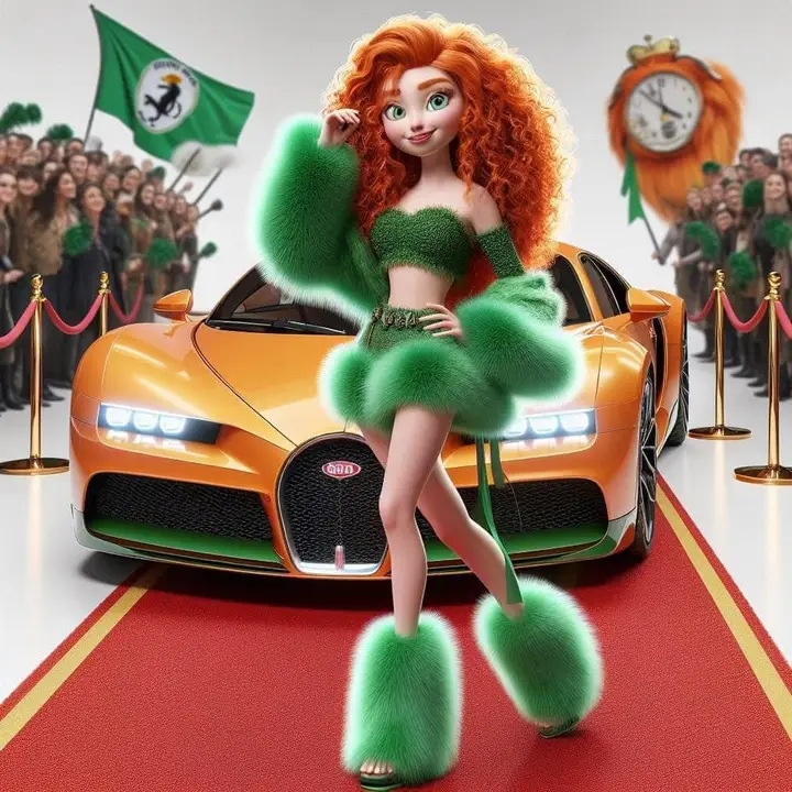 Princesse Disney et voiture