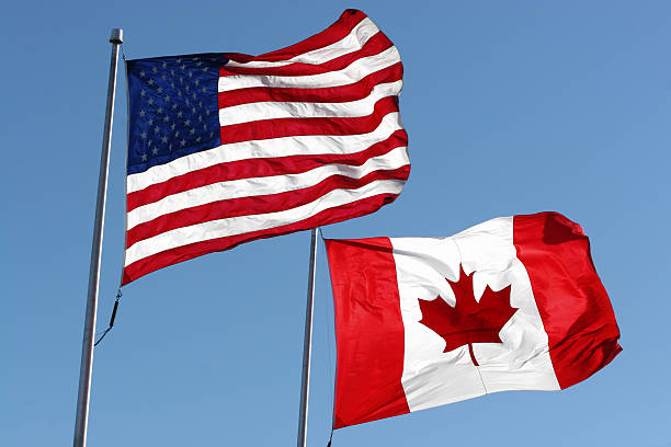 US and Canada flags (2024)