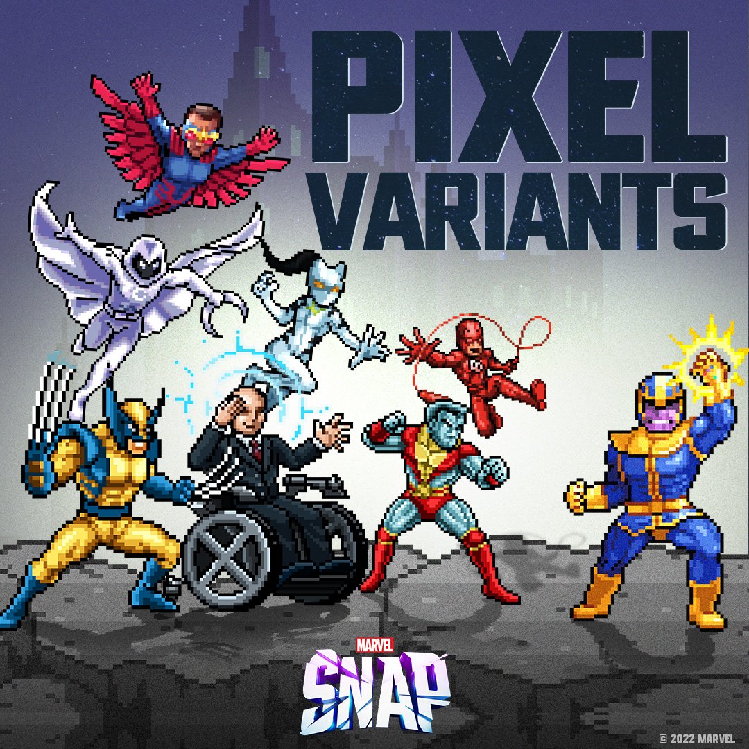 Marvel Snap: Pixel variants