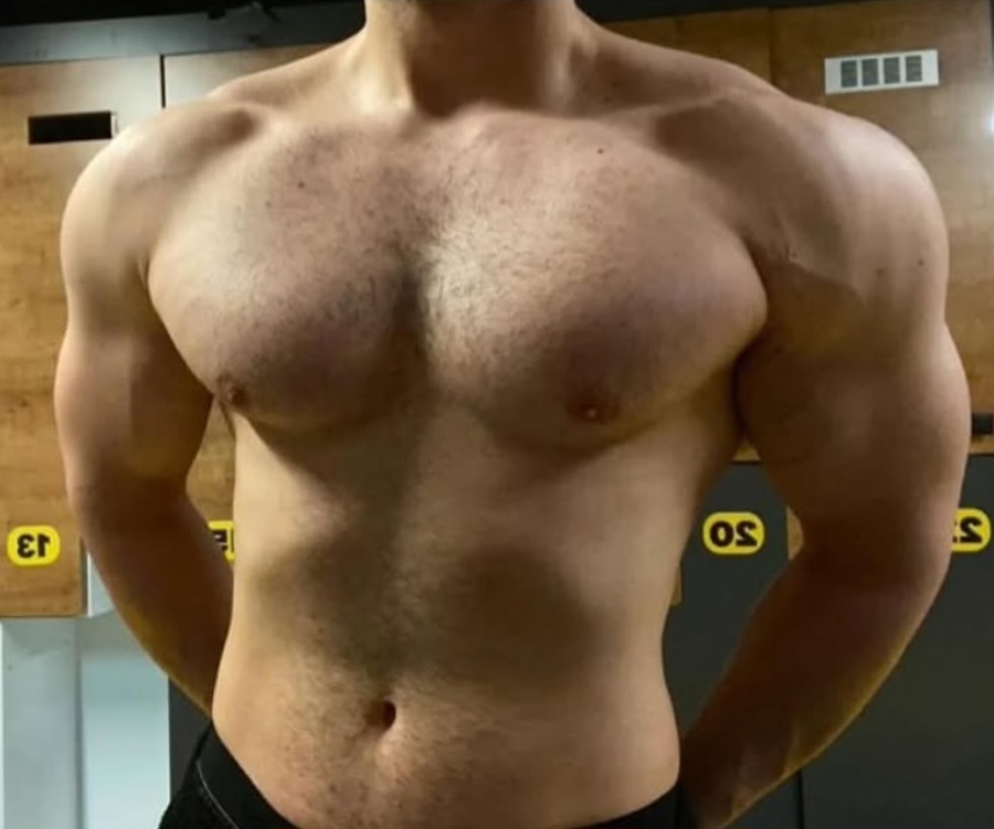 Which man's shoulders look stronger and sexier?