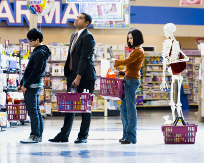 You’re stuck behind the slowest shopper in the longest checkout line. What do you do?