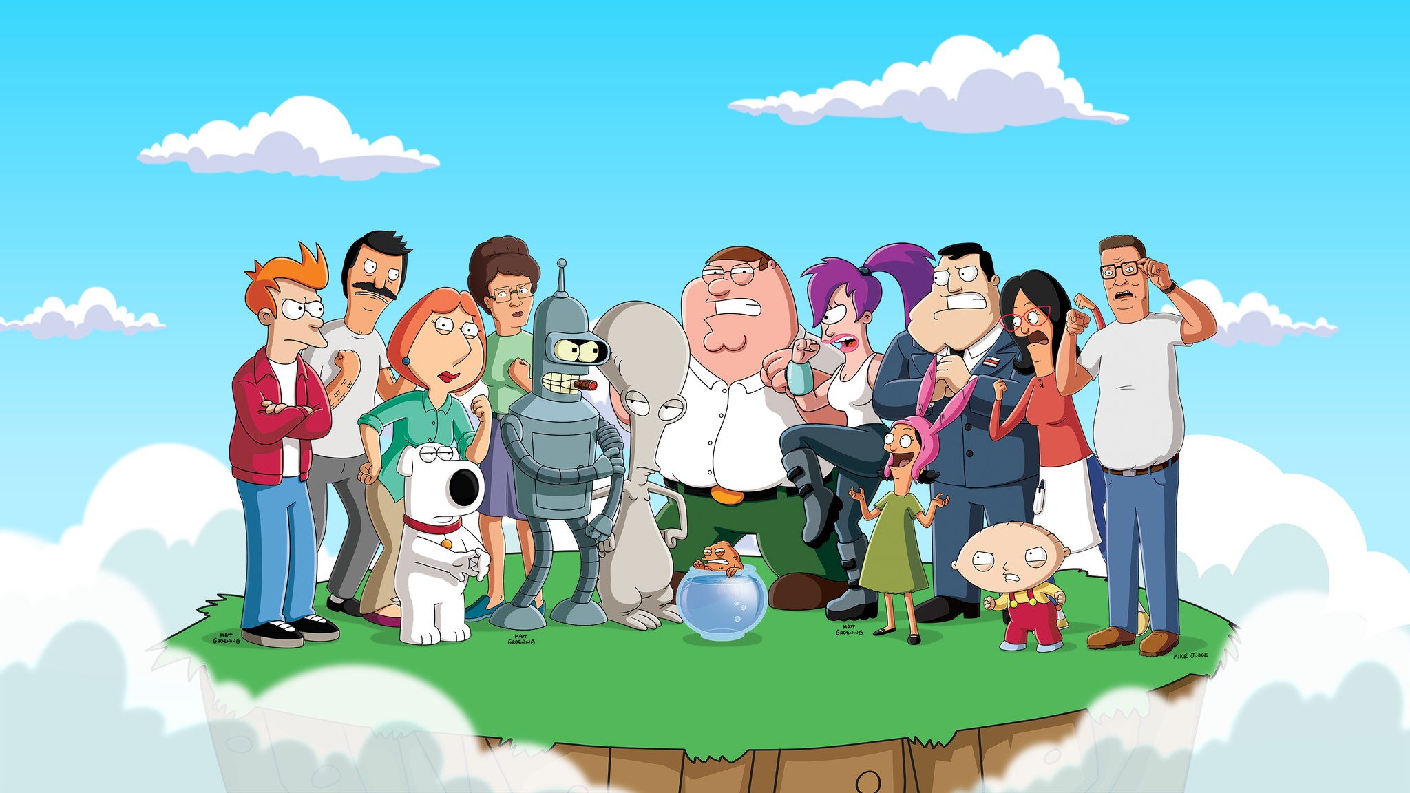 Homer vs. Peter vs. Hank vs. Fry vs. Bob