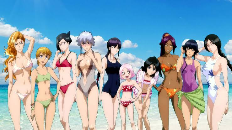 bleach girls wearing swinsuits