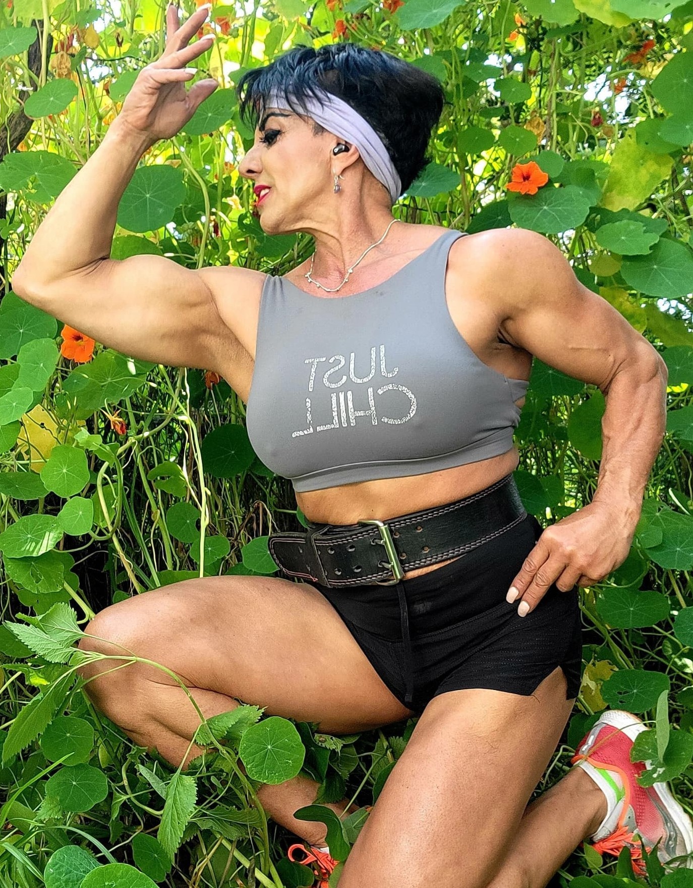 Which man is strong and authoritarian enough to dominate this muscular granny in sex?