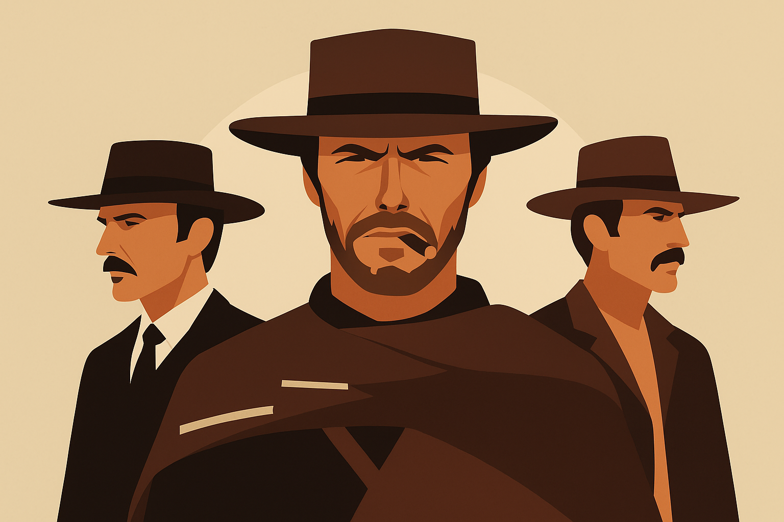 Sergio Leone's iconic gunslingers