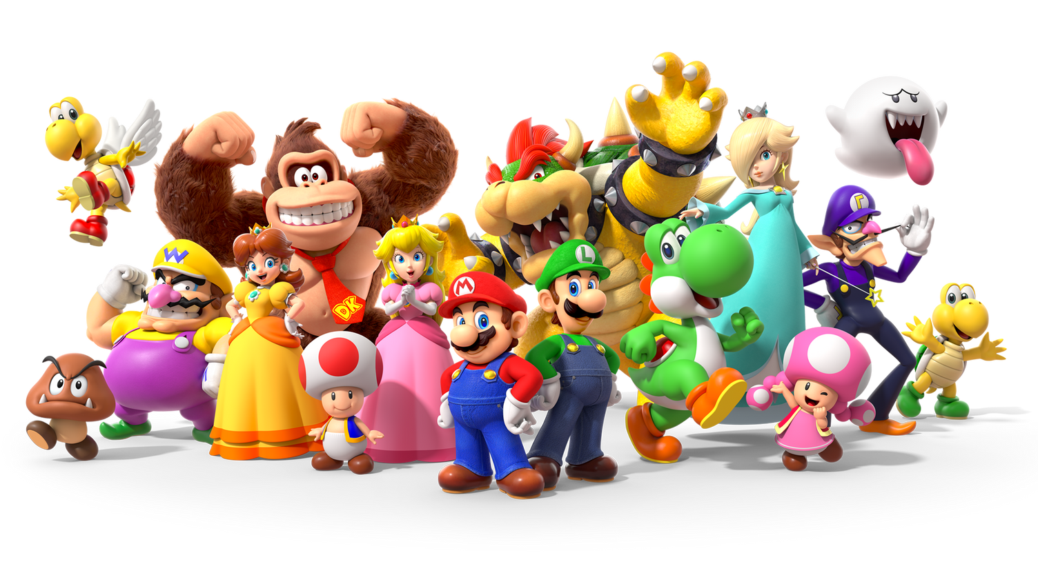 Main characters from Mario series