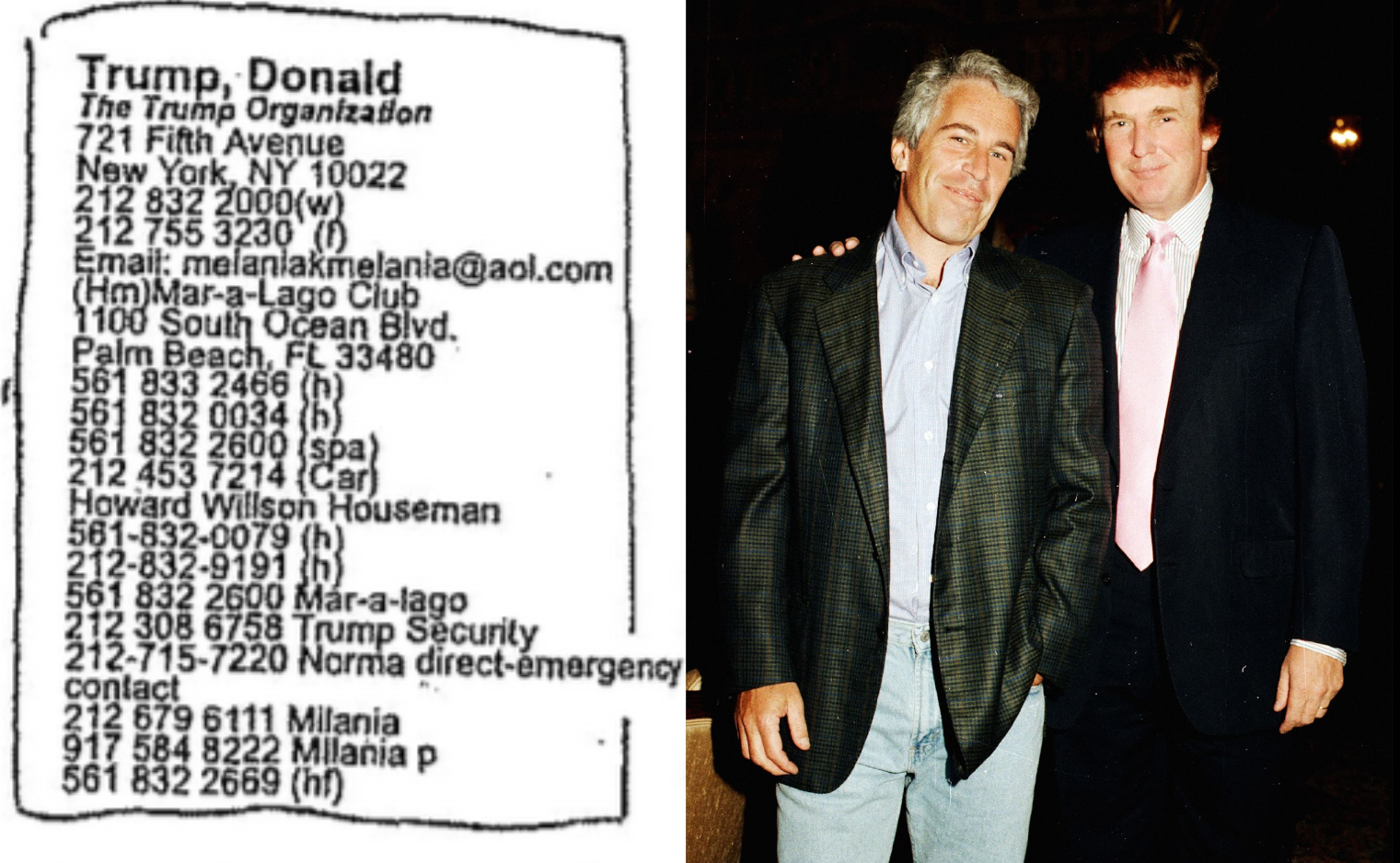 Epstein Contacts in Blackbook
