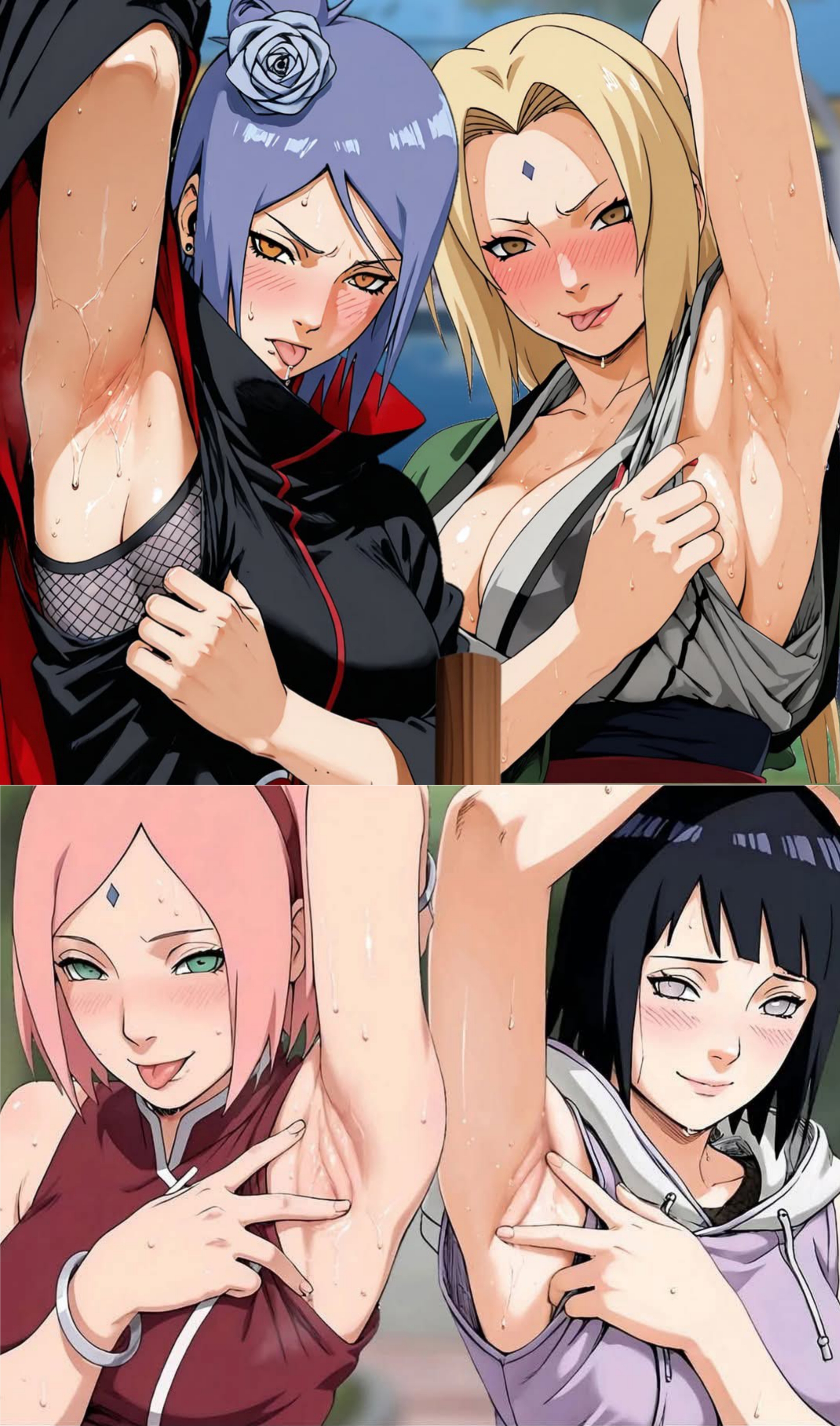 The best-looking armpits of female characters in Naruto (( Images that smell ))