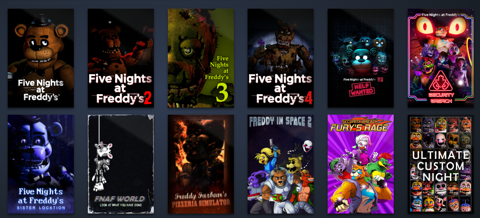Five Nights at Freddy's games