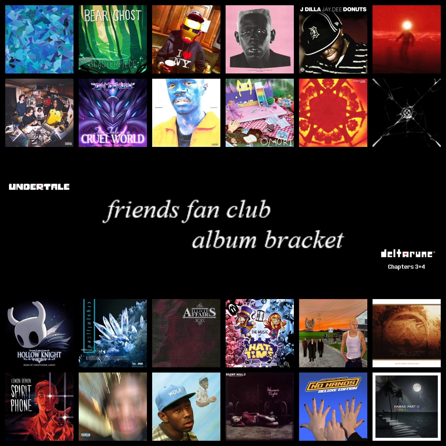FRIENDS FAN CLUB ALBUM BRACKET