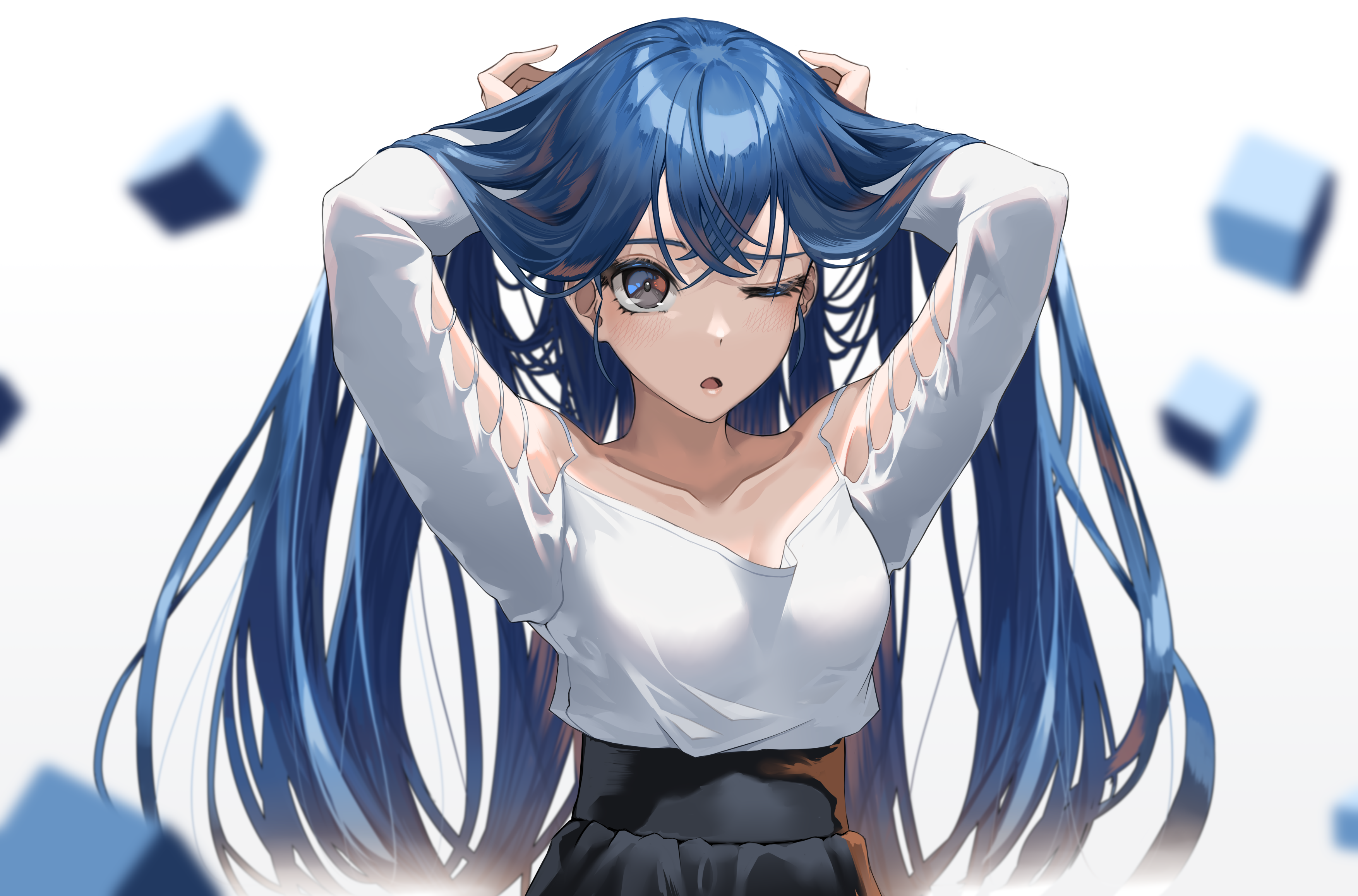 Best Blue Hair Anime Girl (จัดอันดับตัวละครสาวหัวฟ้า) (Moo Deng) (หมูเด้ง)