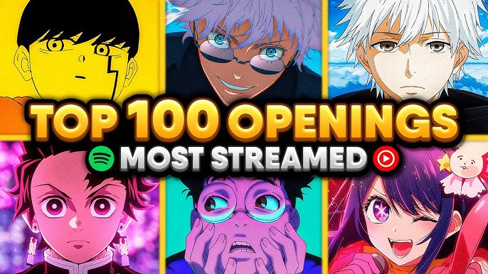 Top 100 Most Streamed Anime Openings (as of Dec 2024) (Moo Deng) (หมูเด้ง)