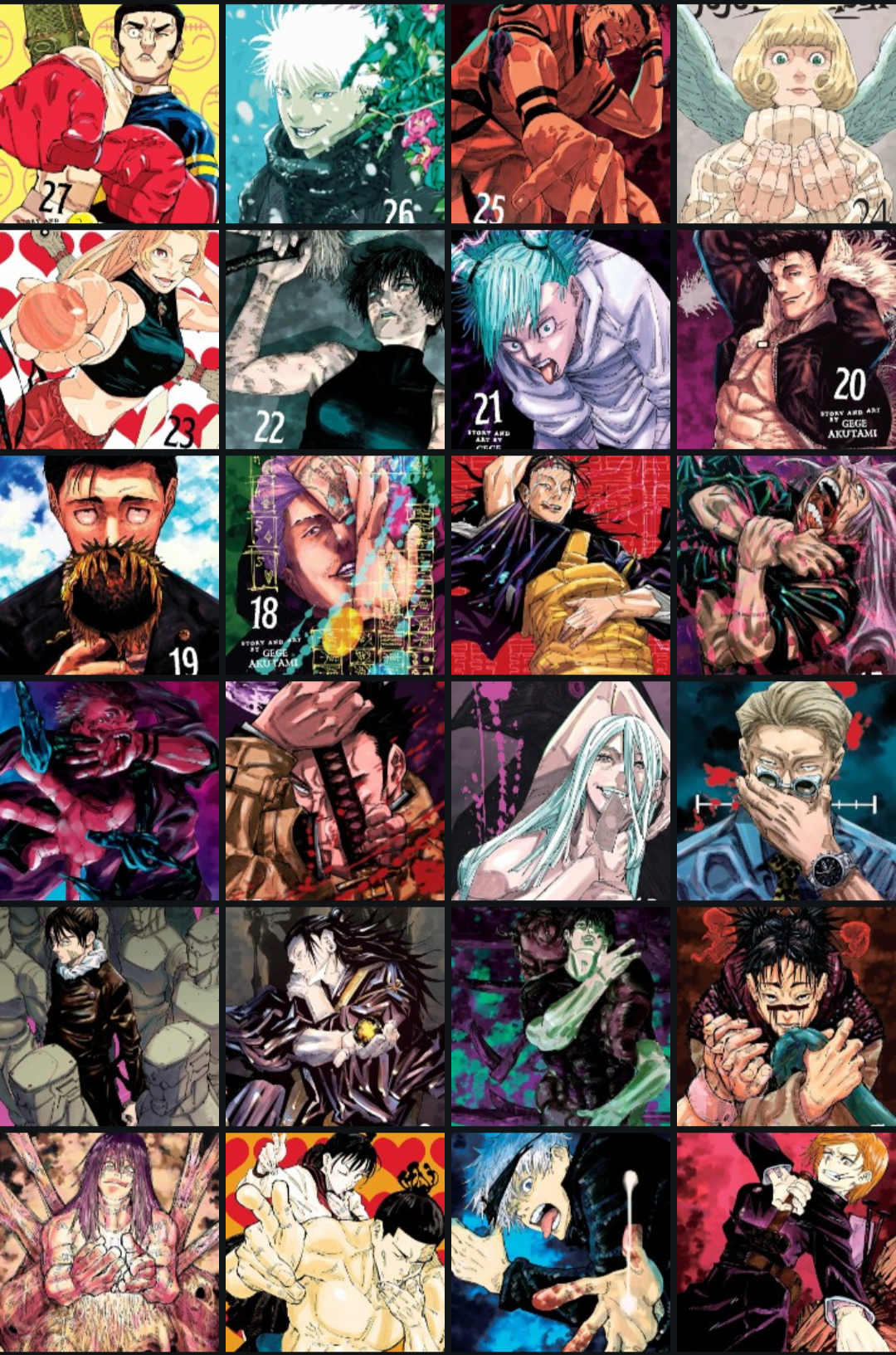 Capas de Jujutsu Kaisen 