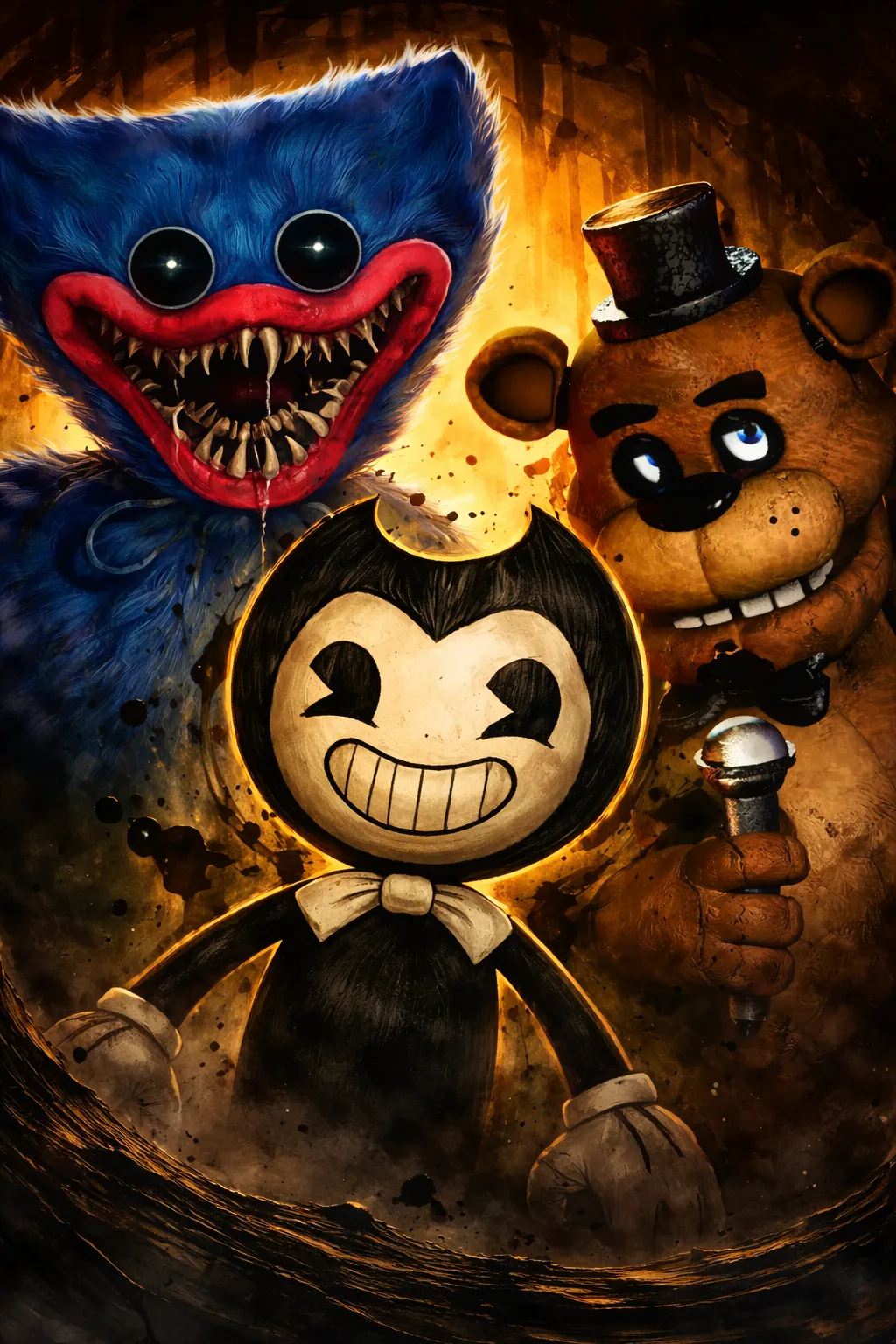 Poppy vs Fnaf vs Bendy