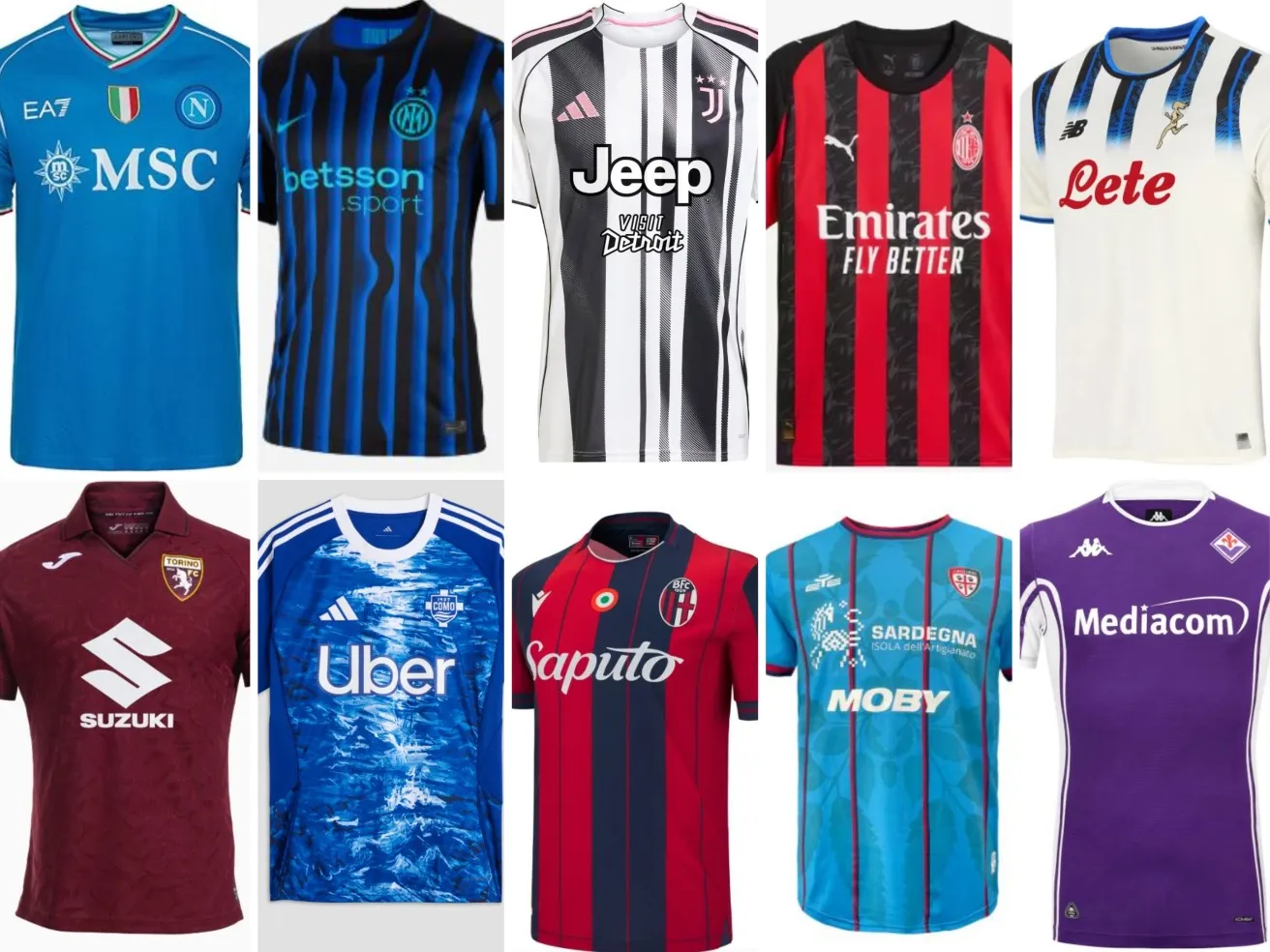 Best Serie A, Serie B and Serie C first kit 25/26