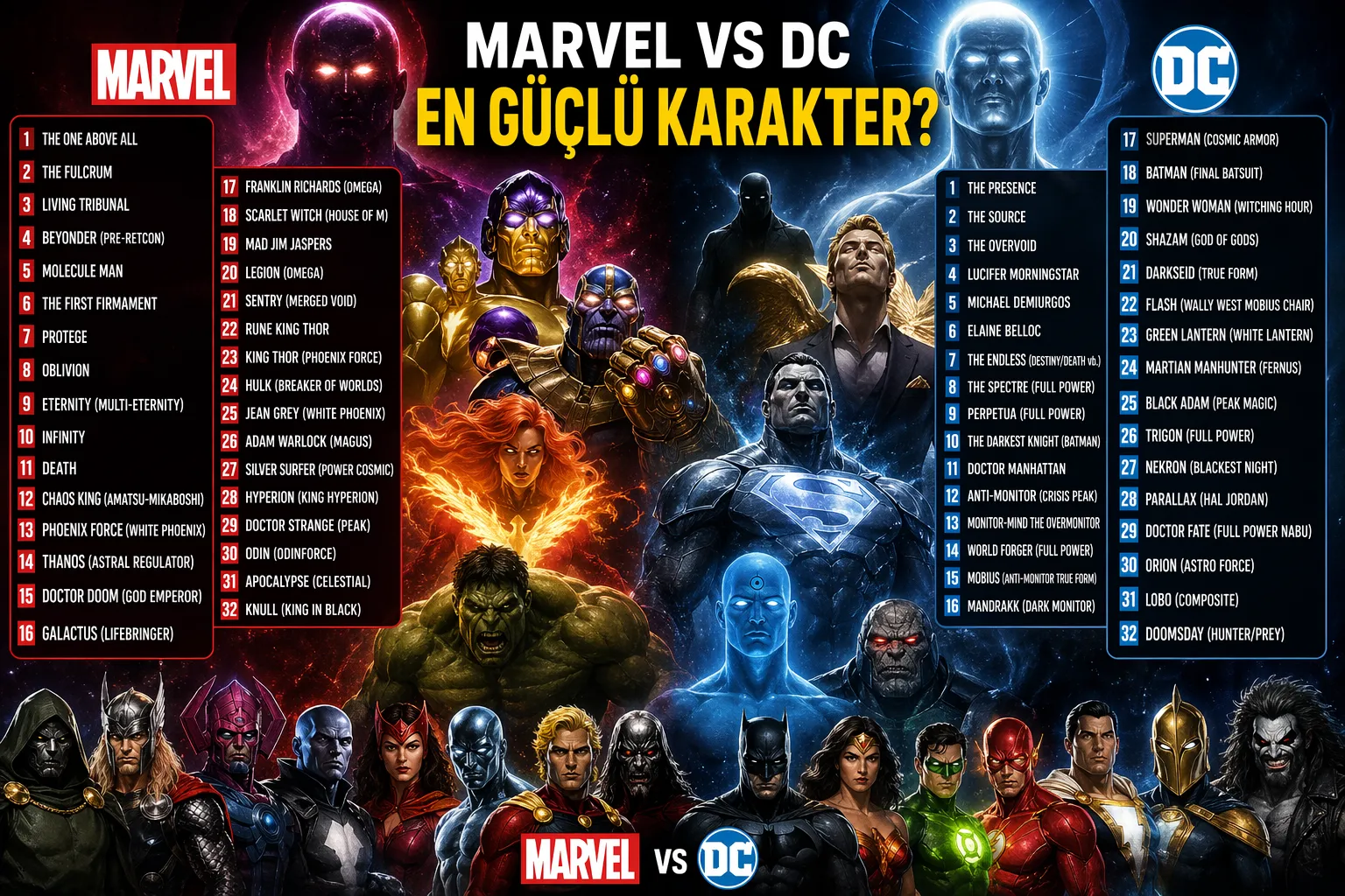 Marvel/Dc EN GรรLร KARAKTER?