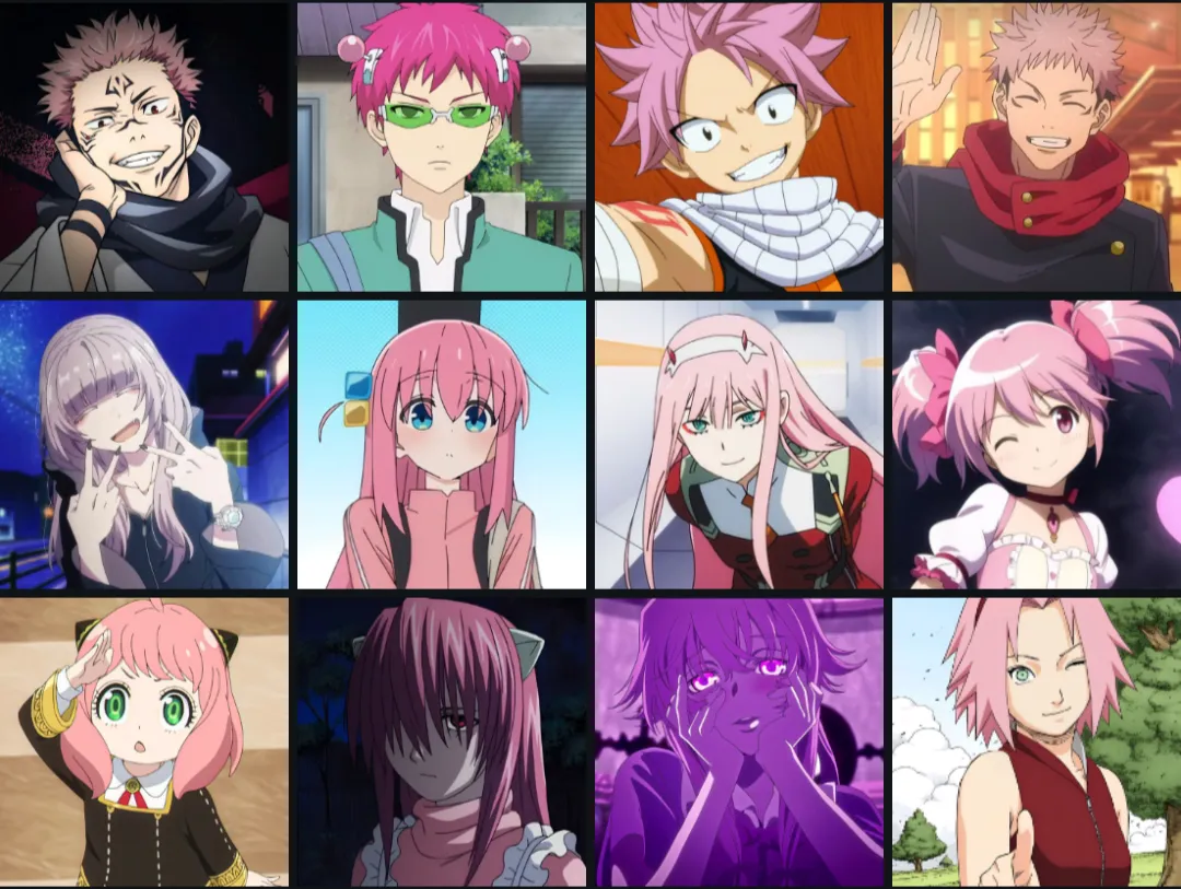 Melhor Personagem de Cabelo Rosa