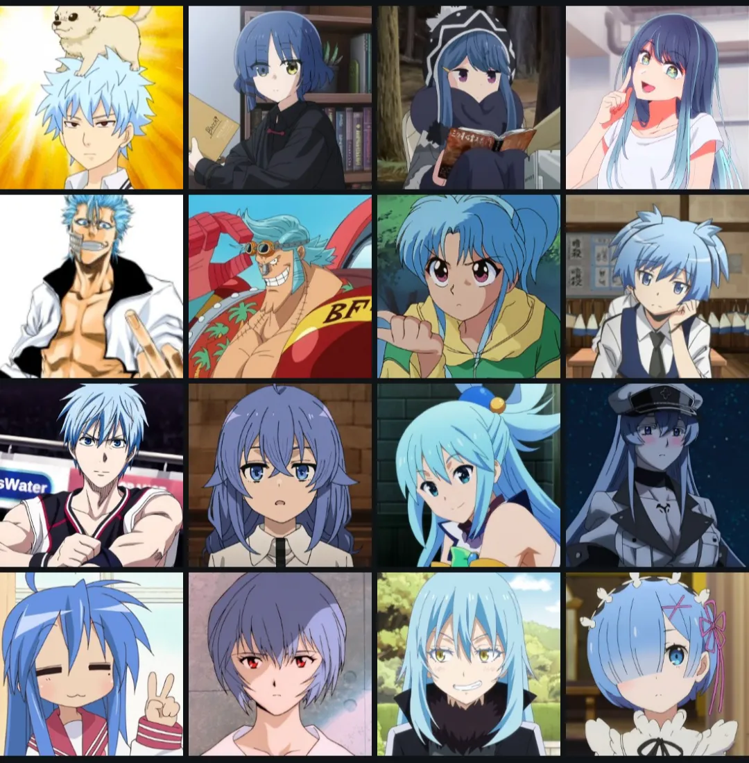 Melhor Personagem de Cabelo Azul