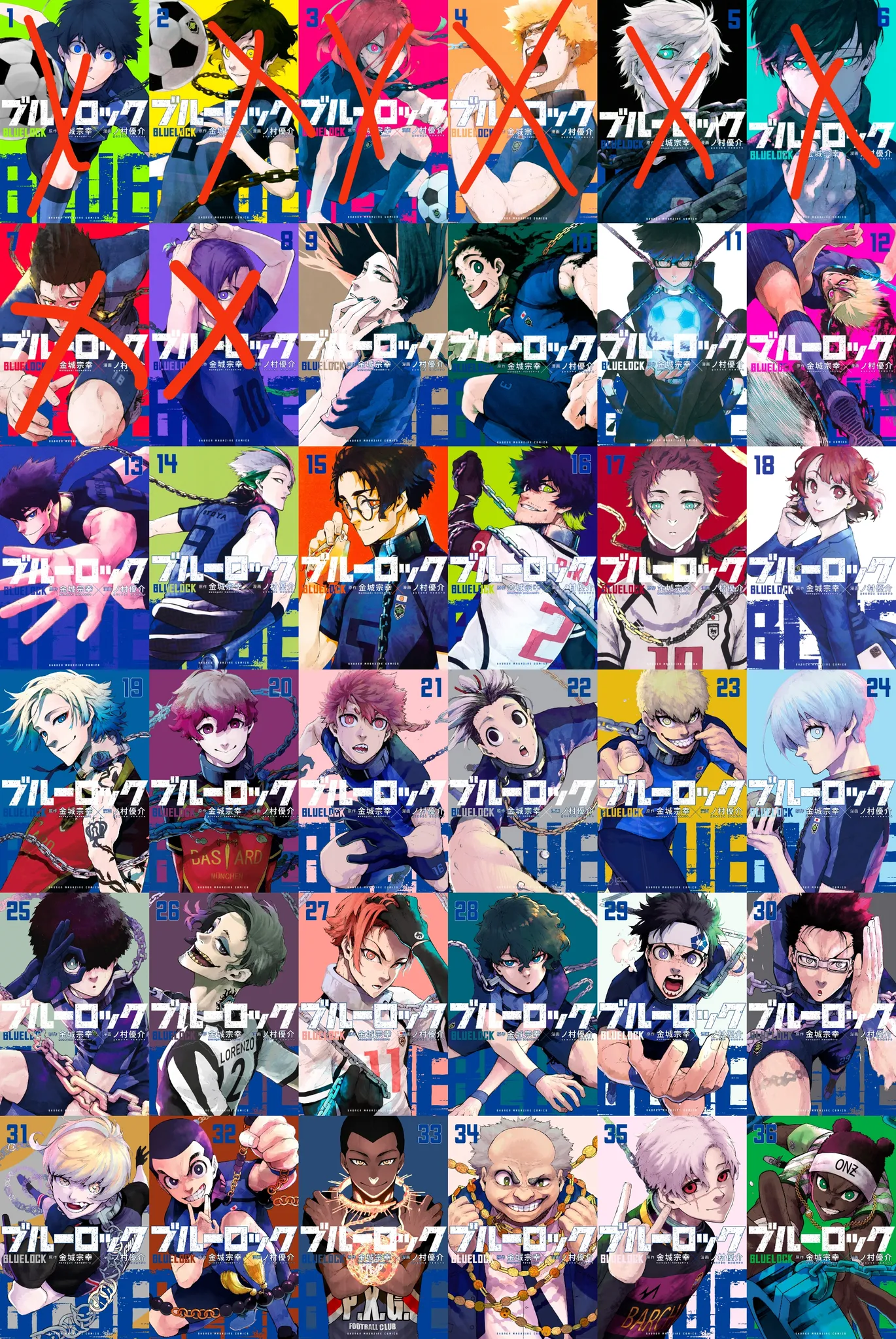 Blue Lock covers (1-40)