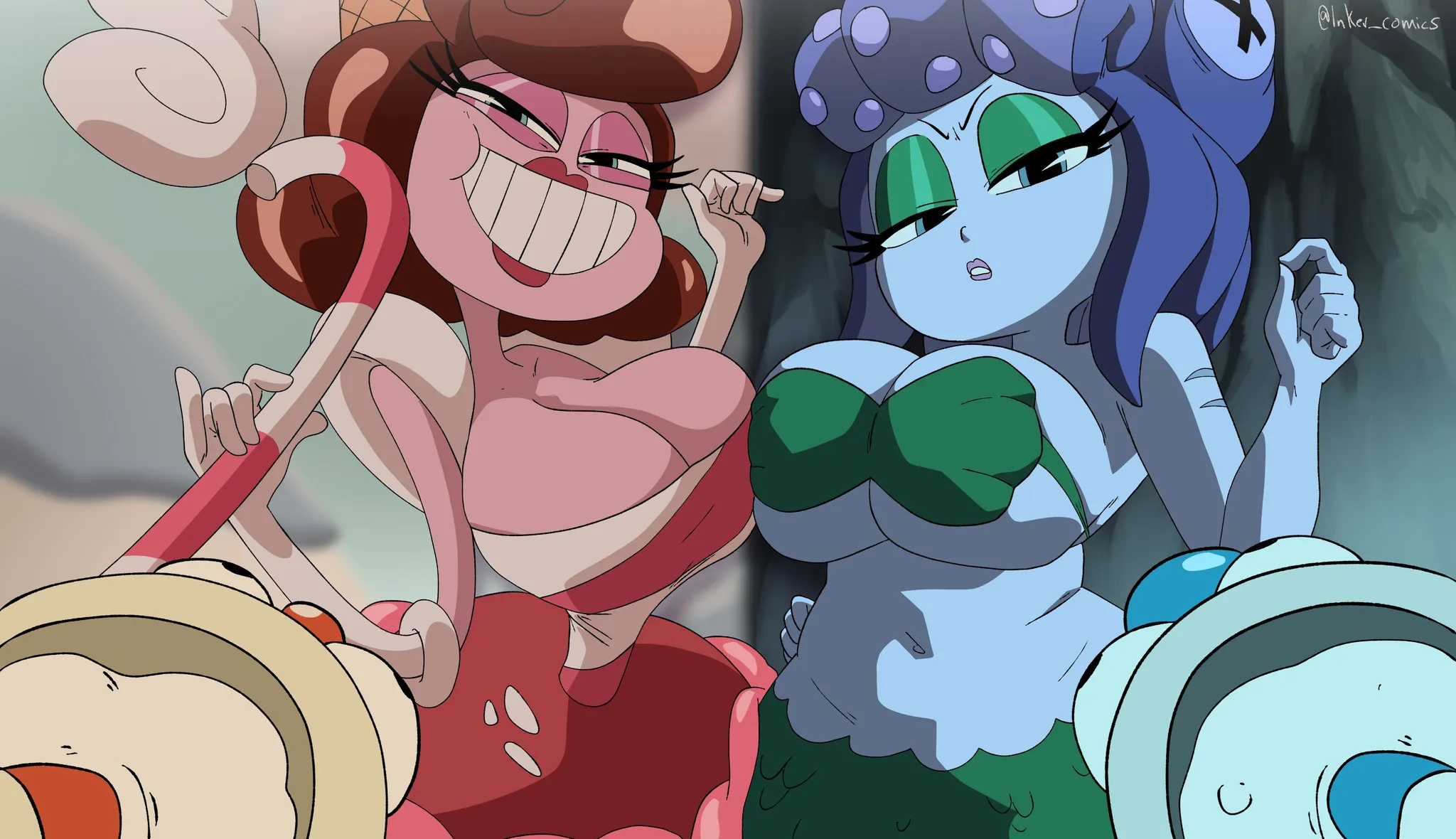 Cuphead girls bikini