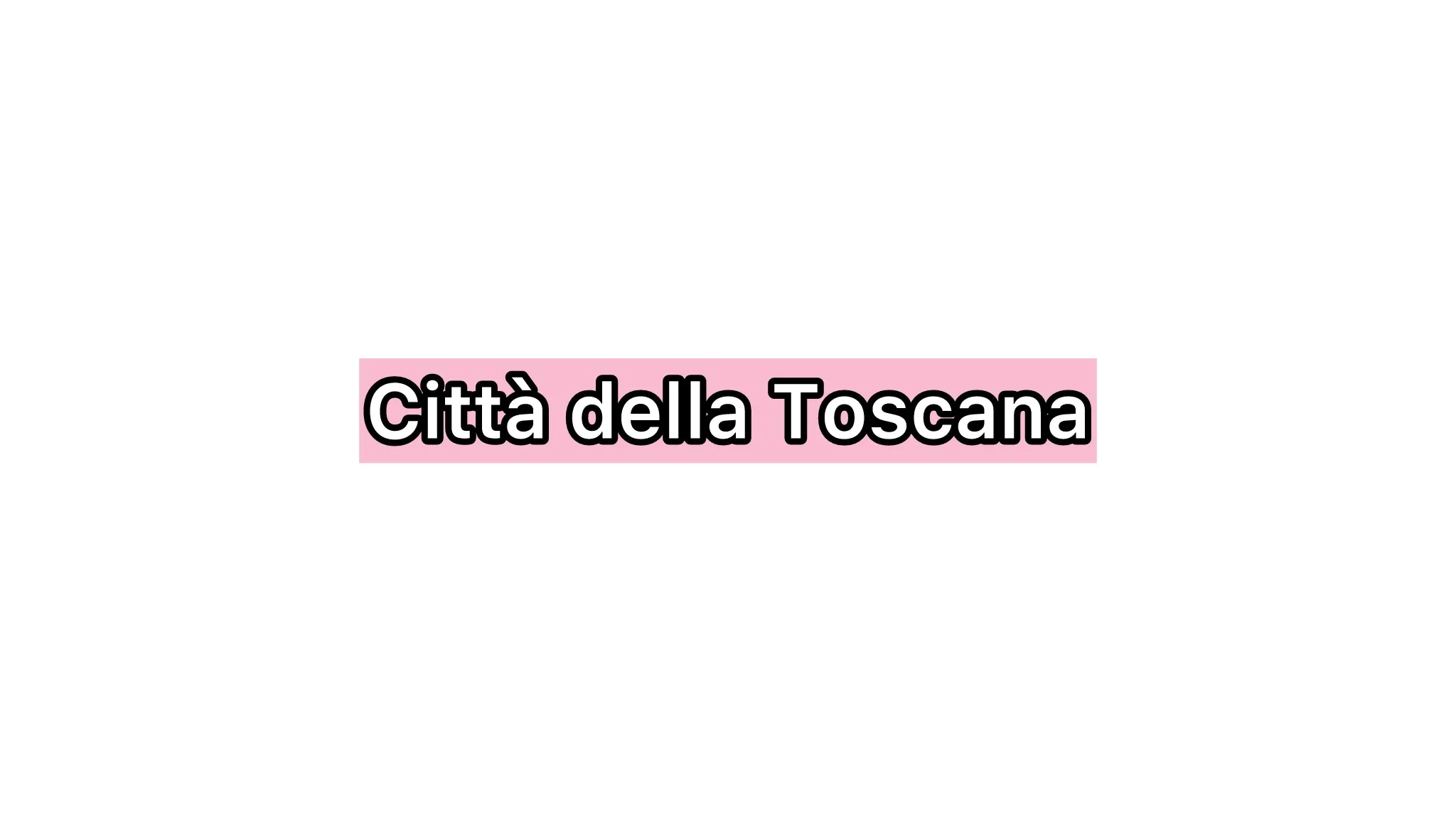 Città della Toscana