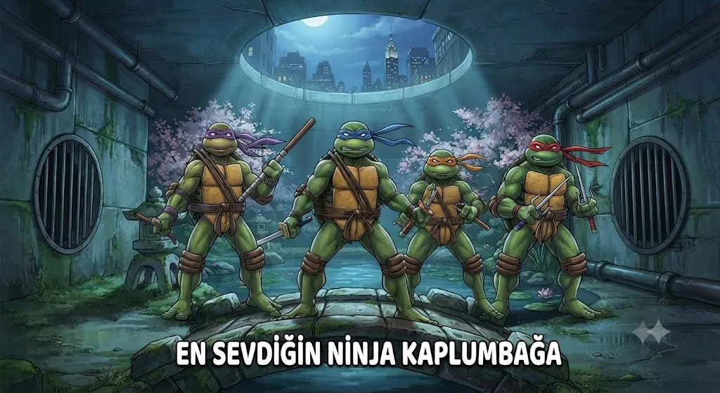 En sevdiğin ninja kaplumbağalardan hangi ninja kaplumbağa