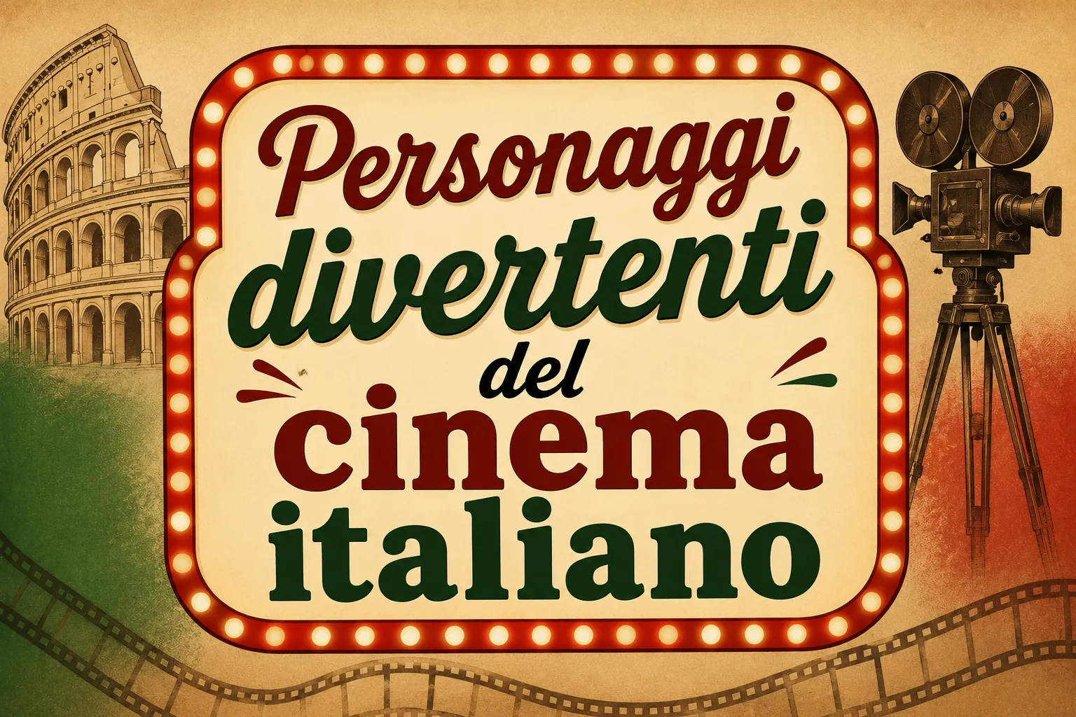 PERSONAGGI DIVERTENTI DEL CINEMA ITALIANO