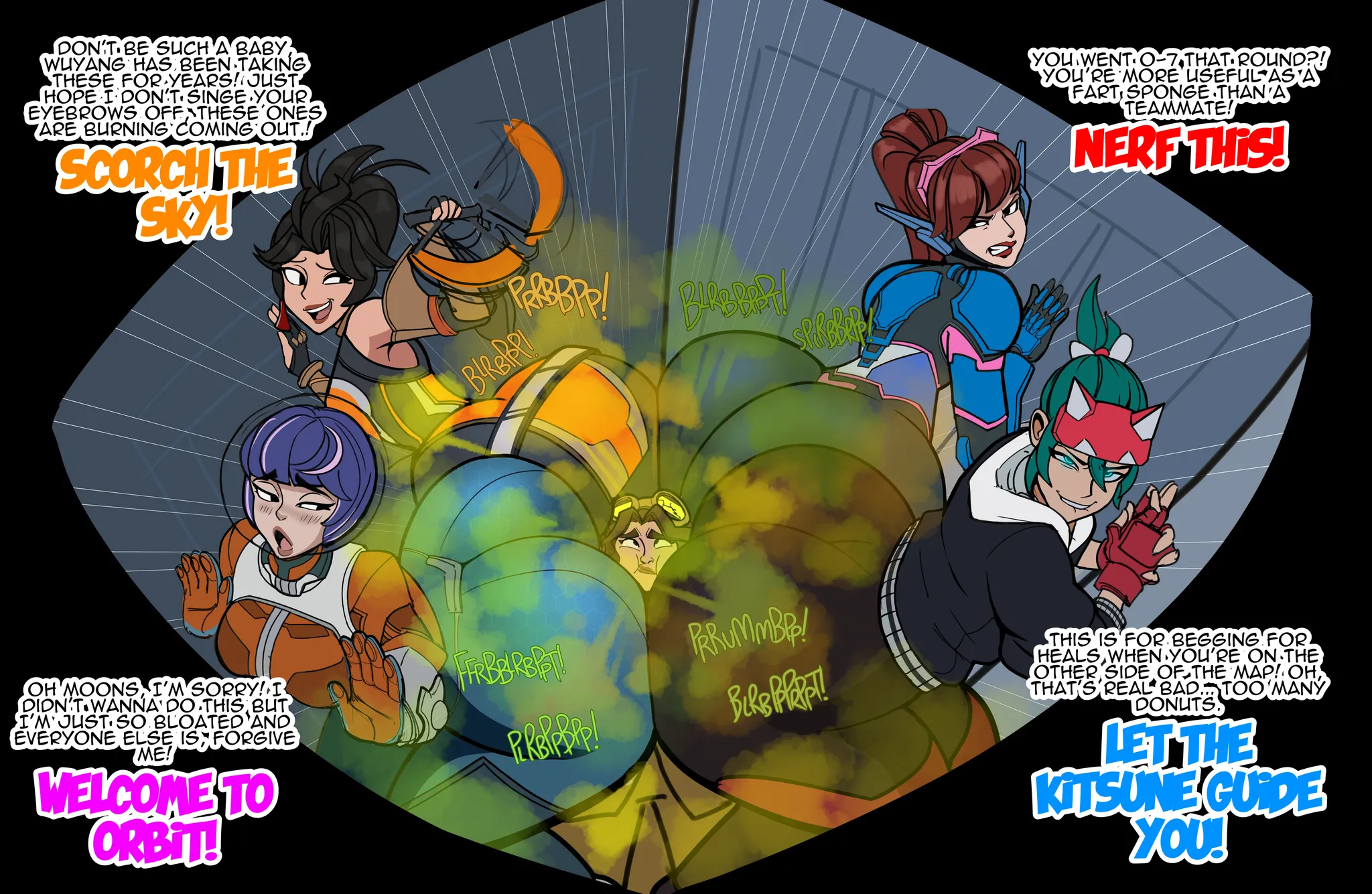 Female characters with the smelliest farts.
