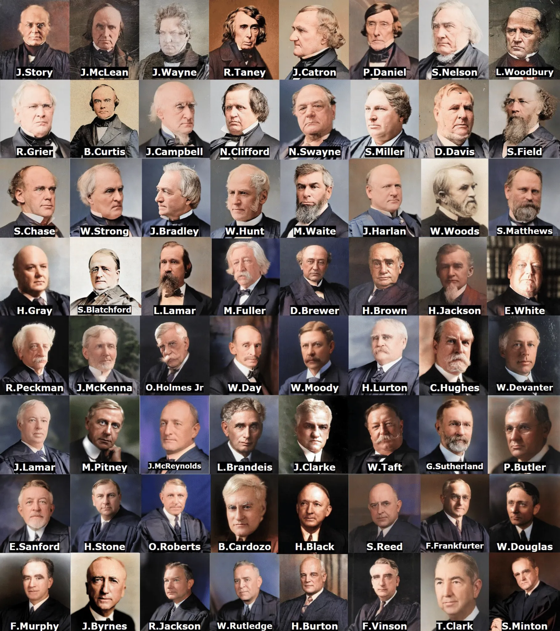 Supreme Court Justices of the Monochrome era
