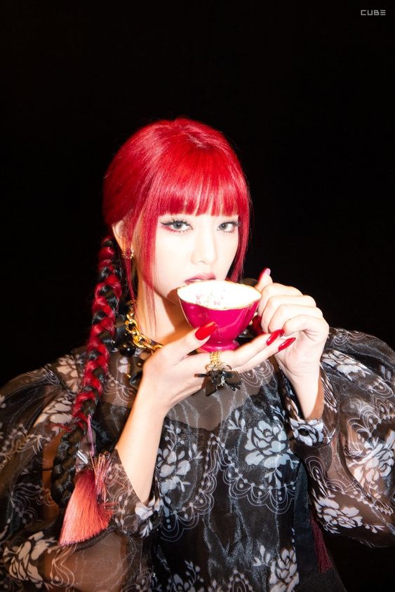 most iconic redhead in kpop - 2